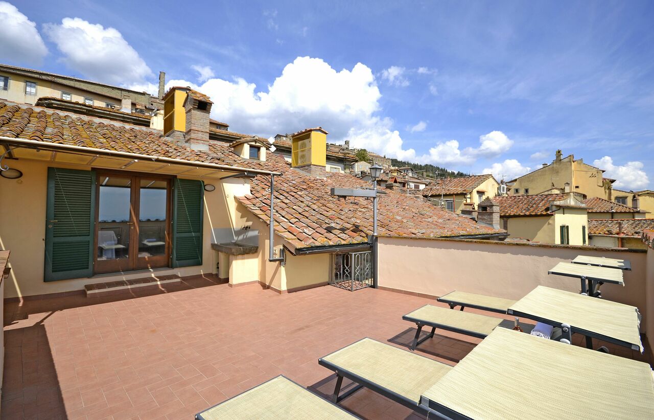 Terrazza Cortonese: Terrace and panoramic view
