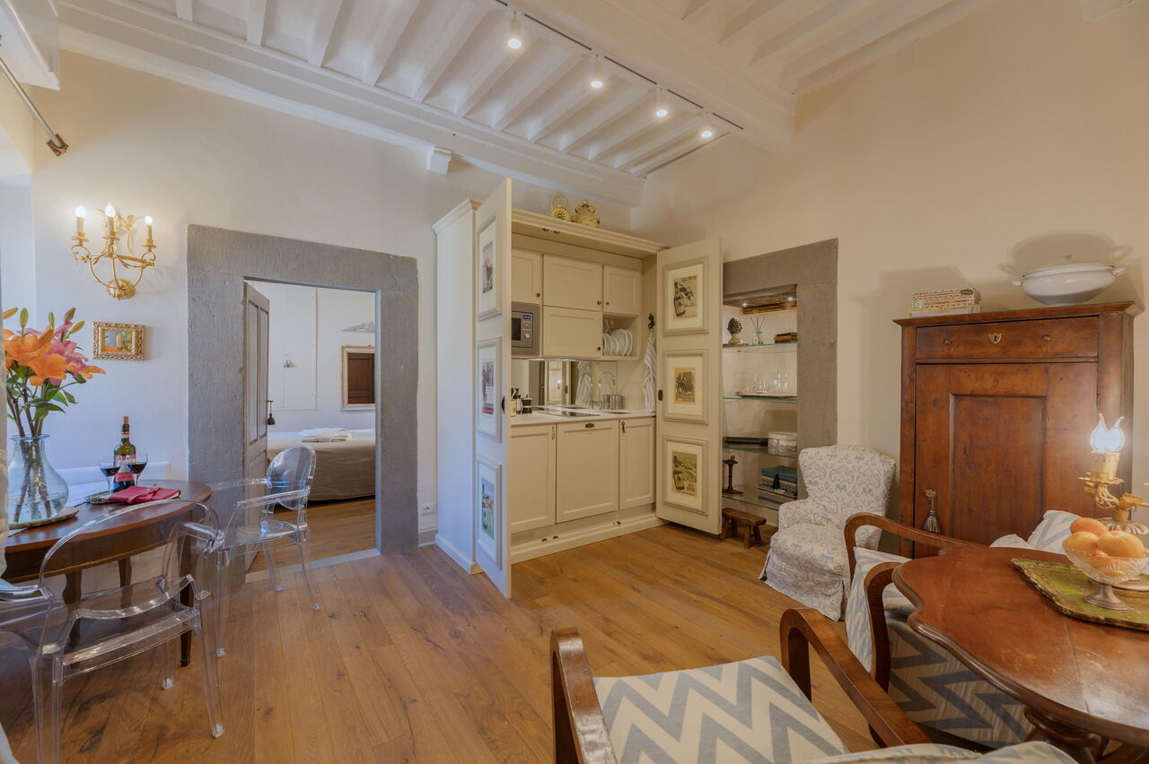 Casa Annateresa: Living room, dining room and kitchen