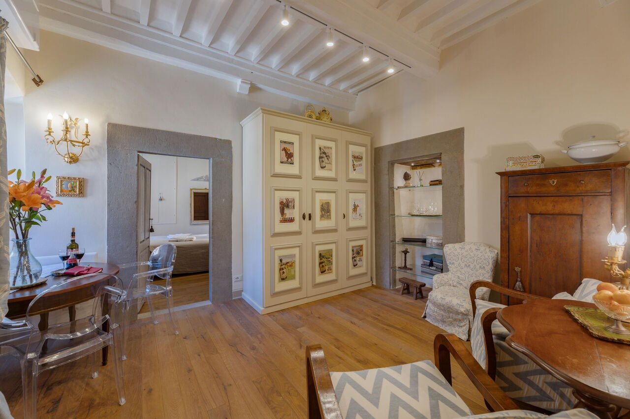 Casa Annateresa: Living room, dining room and kitchen