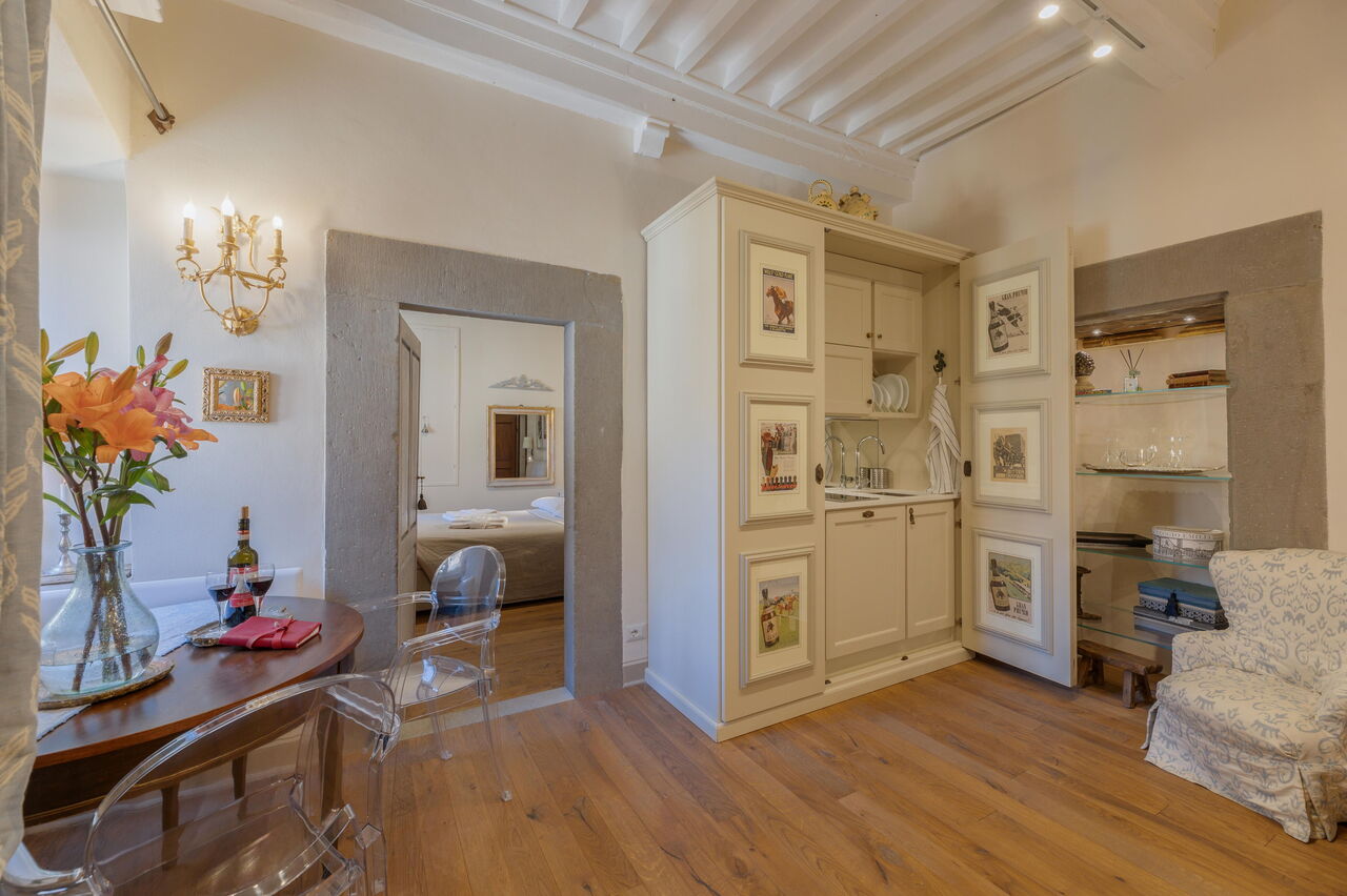 Casa Annateresa: Living room, dining room and kitchen